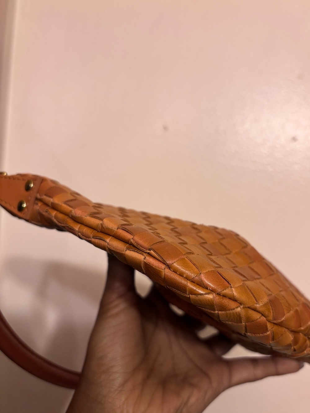 NWT CLARE V. Petit Moyen in Natural Woven Checker - Picture 4 of 10
